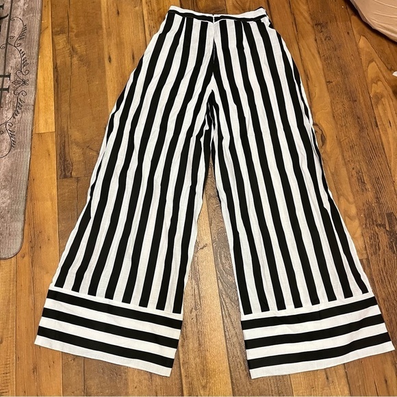 Do+Be Stripe Wide Leg Slit Pants Small H - Picture 7 of 7